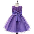 Girls Wedding Dresses Bridesmaid Dress Baby Party Rose Princess Bow Flower Kids
