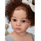 Black Skin 30  Reborn Baby Doll Finished Toddler Girl Hand-rooted Hair Xmas Gift