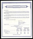 International Banknote Co  ibnc  Engraved 1982 Financial Report - Au unc 
