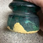 Vintage Hemingray No 19 Glass Insulator Blue Green Teal Beehive Drip Point