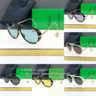 Bottega Veneta Bv1273 Aviator Sunglasses Unisex Gold Black Frame Yellow Lens