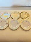 Vintage Set Of 6 European 800 Silver Plates Heavy 900 G Beaded Rim Hallmarked