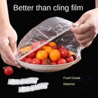 100pcs Food Cover Disposable Plastic Wrap Elastic Food Covers For Fruit Bowl Cup