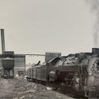 Vintage Steam Locomotive 217 Train Railroad Photo 4x5 B w Gelatin Silver Orig