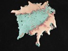 Heavy Bright Solid Copper Splash Art Sculpture 187gr