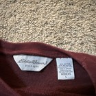 Vintage Eddie Bauer Heavyweight Crewneck Womens Maroon Sweater Size Large Fleece