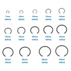 310pcs 14-sizes Round Wire C-clips Internal Snap Rings Assortment Kit round Wire