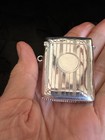 Antique Art Deco English Sterling Silver Vesta Case Match Safe Birmingham 1919