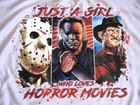 Horror Movie Shirt Womens Medium Lavender Halloween Jason Michael Myers Freddy