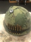Vtg Replica Full Metal Jacket Born To Kill Marines Helmet Pvt Joker Genuine M-1