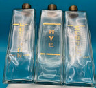 Vintage Decanter Set Mid Century Modern Brass Bar whiskey Caddy - Glass Bottles