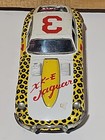 Rare Vtg 1960   s Bandai Yellow Jaguar  Tin Friction  doesn t Run  Car Japan 8 