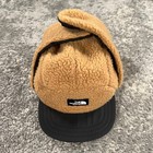 North Face Trapper Hat Kids Large Brown Forrest Fleece Ear Flaps Logo Youth Ski