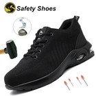 Work Boots Mens Safety Shoes Light Steel Toe Shoes Botas De Trabajo Para Hombre