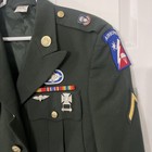Vintage U s  Army Dress Green Jacket Uniform Coat W  Patches And Button Size 41l