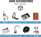 Flying Rain Stainles Steel Waterfall Kitchen Sink W Digital Faucet Black29 5inch