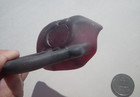 Sea Glass  Vintage Red Handle With A Portion Of Beautiful Pattern Left On It
