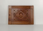 Antique Door Panel  Cabinet Face Oak Hand Carved Wood Architectural Reclaimed Or
