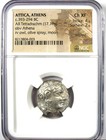 Attica Athens Athena Owl Ar Tetradrachm Silver Coin 393-294 Bc  Ngc Choice Xf Ef