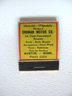Original Nos Chevrolet 1920 s Full Matchbook                                   