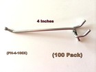  200 Pack  4 Inch All Metal Peg Hooks 1 8 To 1 4  Pegboard  Slatwall  Garage Kit