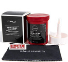 Liquid Jewelry Cleaner Solution Complete Kit With Brush   Cloth For Gold Silver