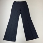 Mens Vintage 60s Pinstripe Blue Pants Western Hippie Mod High Waist 30x31  read 