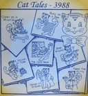 Aunt Martha s 3988 Cat Tales Chores Kitchen Towels Embroidery Transfer Pattern