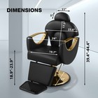 All Purpose Hydraulic Recline Barber Chair Heavyduty Beauty Salon Spa Black gold