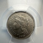 1865 3 Cent Nickel 3cn Pcgs Ms62 Superb For Grade