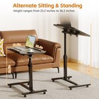 Bed Desk Adjustable Overbed Bedside Table Rolling Laptop Tray Desk Cart Heigh   