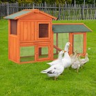 61  Wooden Rabbit Hutch Chicken Coop Small Pet House Bunny Cage W ramp Run