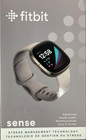 Fitbit Sense Gps Advanced Health Fitness Smart Watch Lunar White Soft Gold Fb512