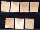 Gibraltar 1886 First Set Scott   1 - 7 Mint Hinged F-vf Catalog Value 1200 Bp