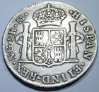 1814-ng M Guatemala 2 Reales Rare Antique 1800 s Spanish Colonial Genuine Coin