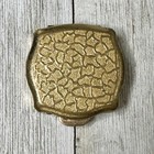 Vintage Stratton England Gold Tone Star Pattern Pillbox Mini Trinket Case 1 5   