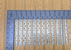 12 Each Erector Set Parts B 5  Straight Girders For Building Mechanical Toys