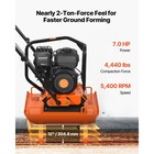 Gas Plate Compactor  7 Hp 196cc  5400 Vpm  4440 Lbs Force  23x18 In Plate