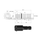 Pto Adapter 1-3 8  21 Spline Female X 1-3 4  20 Spline Male 125hp  Extends 4 5 