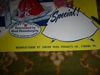 Vintage Jack   Jill Gelatin Jello Advertising Store Window Sign 30x10 Plus Box  