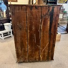 Antique Primitive C1880s Wooden Ice Box Cabinet W  Orante Spoon Carvings