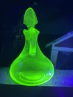Antique 1930s Uranium Glass Cruet Dispenser 