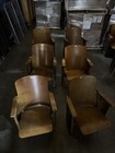 Vintage Wooden Theater Seating Set  14 Seats 
