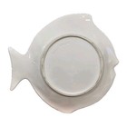 Waccamaw Embossed Fish Plate Platter Portugal Nautical Coastal 9 25 x8 5  White