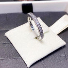 New 100  Authentic 925 Sterling Silver Clear Infinity Ring Size 5 6 7 7 5 8 5