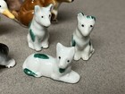 12-vintage Miniature Porcelain ceramic Animals-cow pigs dogs rabbit hen duck etc