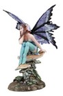 Amy Brown Forest Willow Nice Fairy Sitting On Wild Giant Mushroom Stool Statue