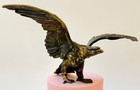 Antique Bronze Eagle Statue Figurine Wingspan 31cm 12 2  Detailed Bird Art 892g