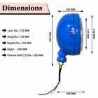 12v Blue Headlights Fits Ford Mf Tractor 2000 2600 3000 3600 4000 5000 7000 3610