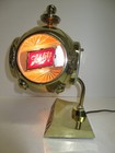 Vtg 1972 Schlitz Beer Bar 4 Sided Lighted Clock  Sign Nautical Port Hole Style